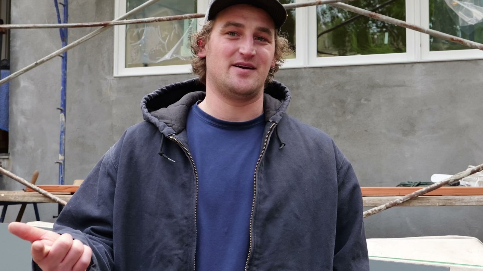 Founder speaking to camera during an on-site brand promo shoot